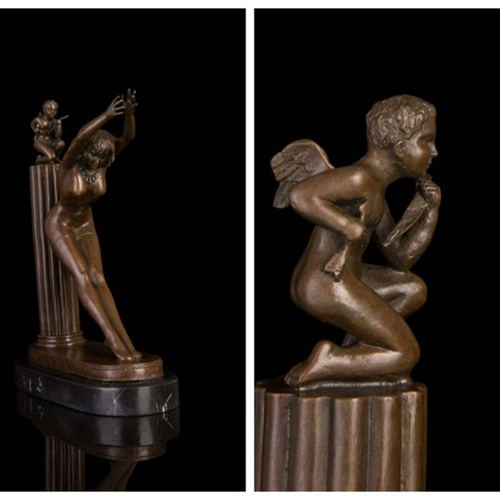 超人気ブロンズ像 天使 裸の少女名品 インテリア家具 置物 彫刻 銅像 ...