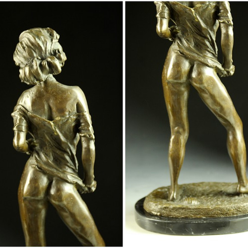 超人気ブロンズ像 セクシーな裸女 名作 インテリア 彫刻 銅像