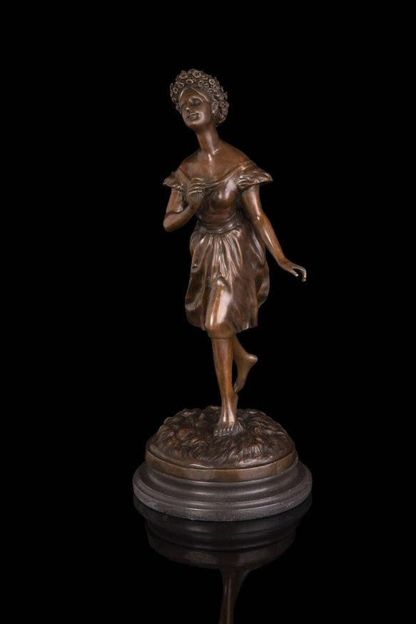 大人気ブロンズ像 乙女 インテリア家具 置物 彫刻 銅像 彫像 美術品