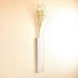 花器　壁掛け　一輪挿し【Fタイプ（ホワイト）】(生花、ドライフラワー共用) 2枚目の画像