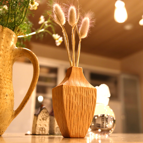 花器 花瓶 一輪挿し フラワーベース【Bタイプ（ウォールナット材  