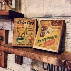 プチプラ‼︎》2枚セットで600yen☆アンティーク風ウッドプレート No