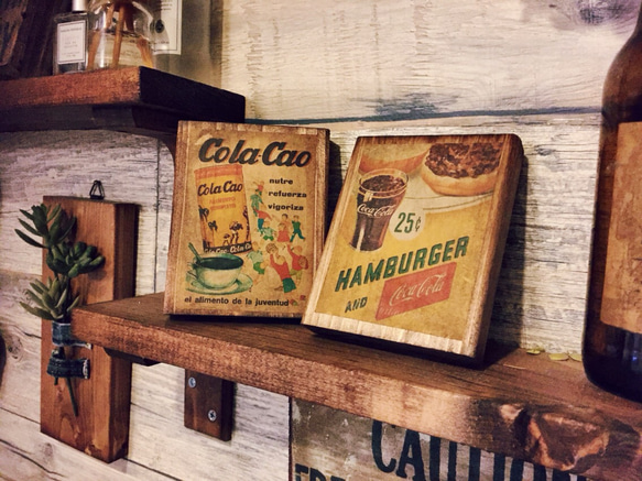 プチプラ‼︎》2枚セットで600yen☆アンティーク風ウッドプレート No