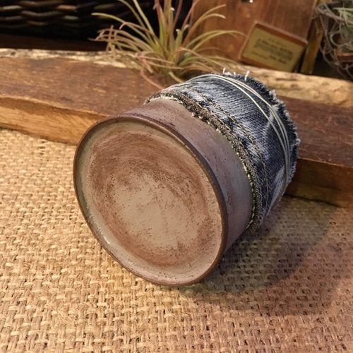 NEW》デニムmixリメイク缶☆JUNKティスト☆No.1979 その他インテリア