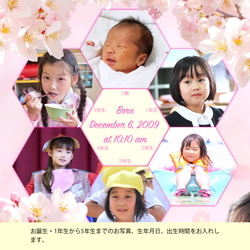 【小学校 卒業 記念】桜 組合せ / 成長記録 ポスター 7枚目の画像