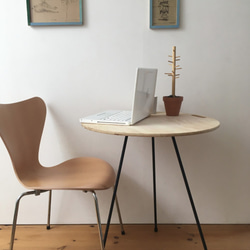 シンプルな 丸形テーブル(R600) ver.RL 〜 一人暮らしのお部屋やキャンプに最適！ 2枚目の画像