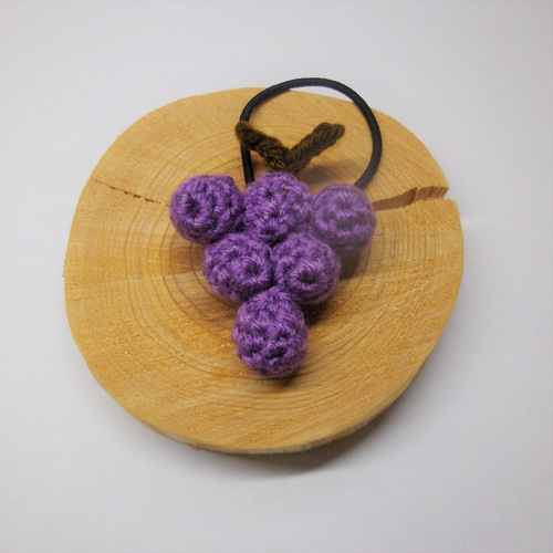 【出品セール♡】A-103♡ぶどうのヘアゴム 秋 親子お揃い】刺繍アクセサリー&ヘアゴム『秋桜』 | AMYu cerise