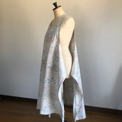 着物リメイク　紬からのエプロンドレス　(オフ白) 4枚目の画像