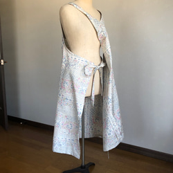 着物リメイク　紬からのエプロンドレス　(オフ白) 6枚目の画像
