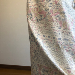 着物リメイク　紬からのエプロンドレス　(オフ白) 7枚目の画像