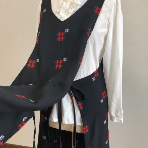 着物リメイク〜和風エプロンドレス エプロン Sewingroom Reico