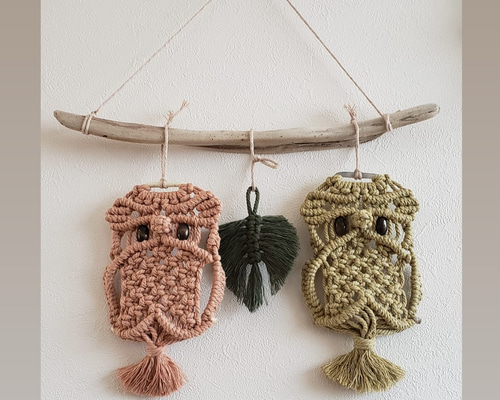 NO.375『マクラメ・ガーランド・ふくろう』