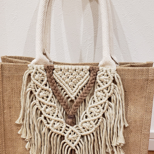 マクラメジュートバッグ トートバッグ Sae.macrame 通販