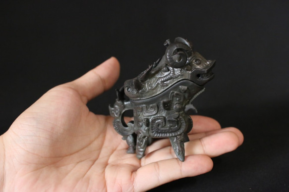 美術品】中国青銅器 縮小レプリカ【手のひらサイズ】 その他置物