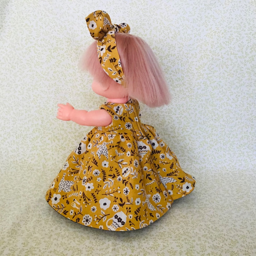 リバーシブル》ノースリーブロングドレス メルちゃんの服 おもちゃ