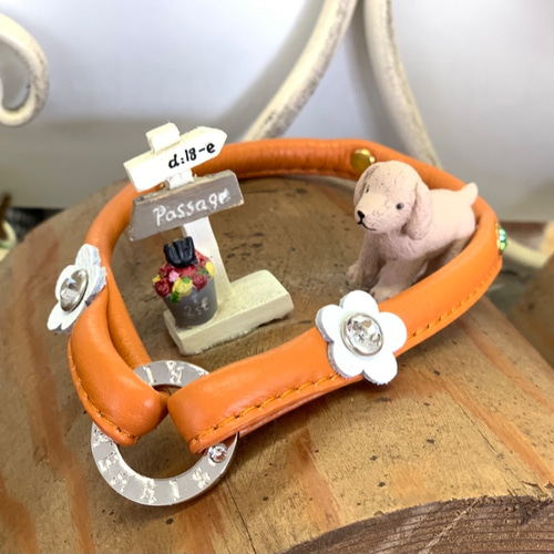 本革オーダーページ小型犬用わんちゃんチョーカー