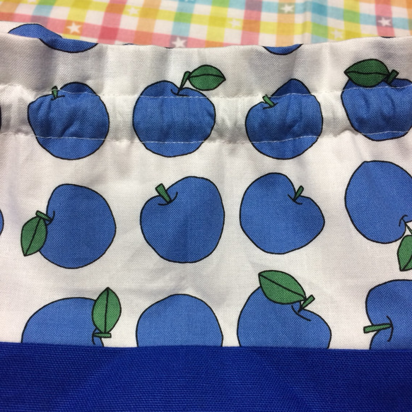 お弁当袋＆コップ袋セット♡青リンゴ 5枚目の画像