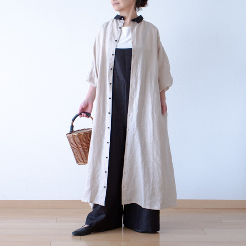 美品 liplneゆるりと大人かわいいサロペットワイドパンツ-リネン/ブラック ゆるりと大人かわいいサロペットワイドパンツ-リネン/ブラック