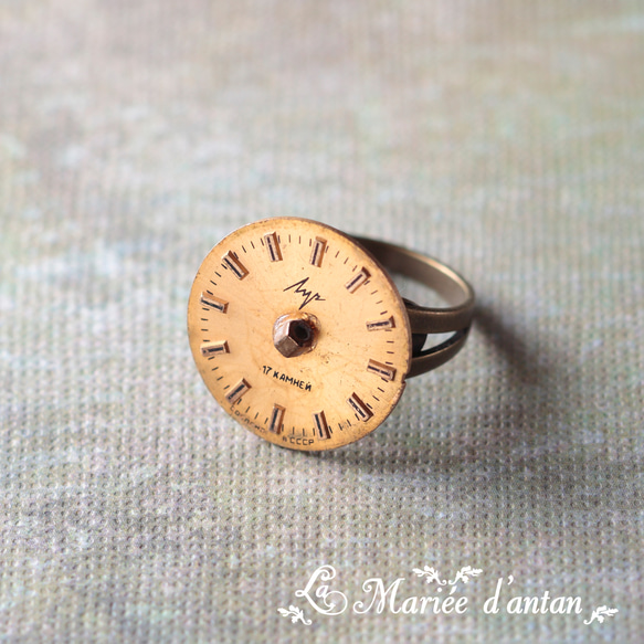 vintage Clock ring 【R-6】 1枚目の画像
