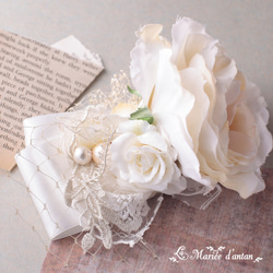 Wedding* White Flower Head Dress 　【HD-7】　 1枚目の画像