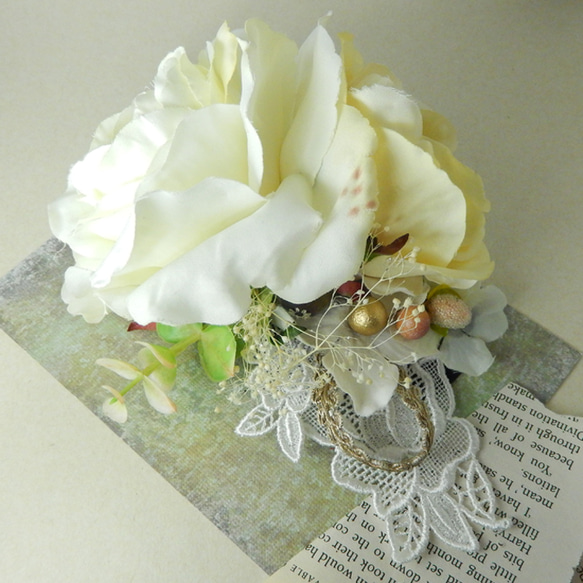 Wedding* White Flower Head Dress 5枚目の画像