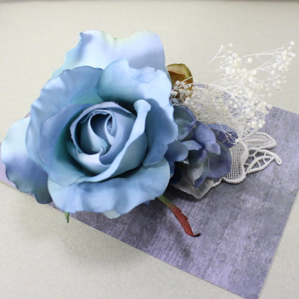 **2way** blue flower ヘッドドレス 2枚目の画像