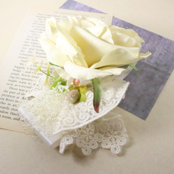 Wedding* White flower ヘッドドレス【HD05】 3枚目の画像