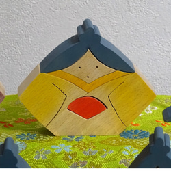 かわいいおひな様　雛人形　桃の節句　木製　木工　組木人形　手作り　-2 3枚目の画像