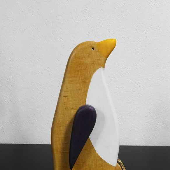 コロコロおもちゃ　幼児向け玩具　ペンギン　木製 3枚目の画像