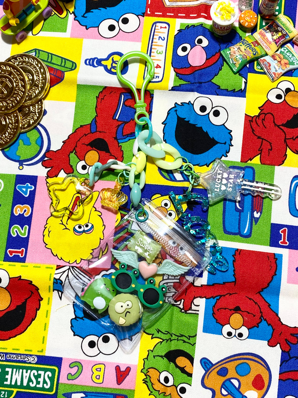 ハンドメイド じゃらじゃらキーホルダー 歯