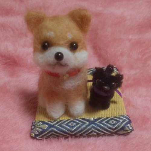羊毛フェルトハンドメイド柴犬ちゃん 羊毛フェルト moemo 通販