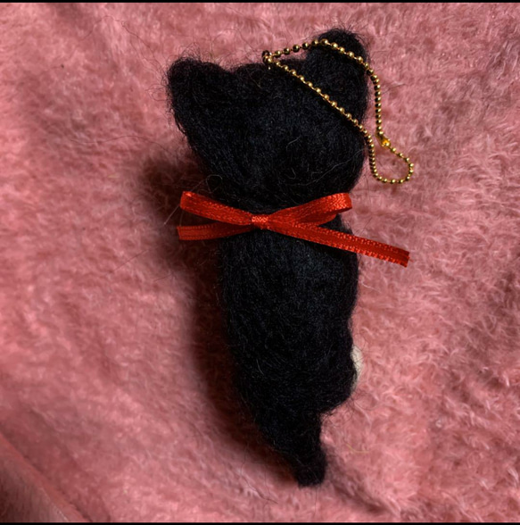 羊毛フェルトハンドメイドはちわれ猫ちゃん 3枚目の画像