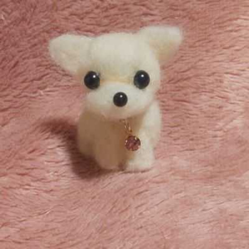 ちびもか 羊毛フェルト 犬 チワワちゃん 受注製作〕羊毛フェルトチワワちゃん 羊毛フェルト moemo 通販