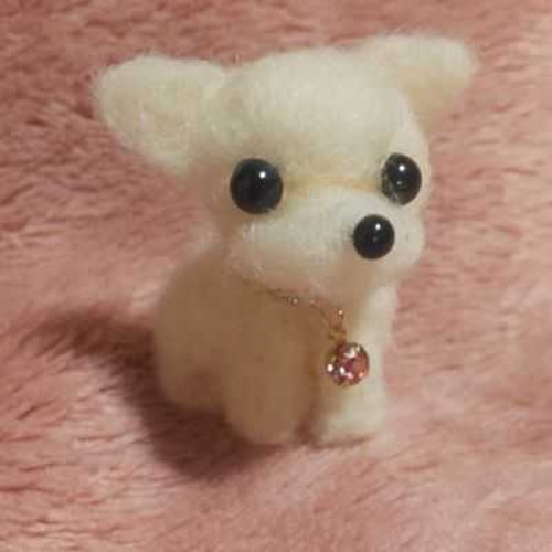 羊毛フェルトお手チワワちゃん 羊毛フェルト お手ポーズチワワちゃん