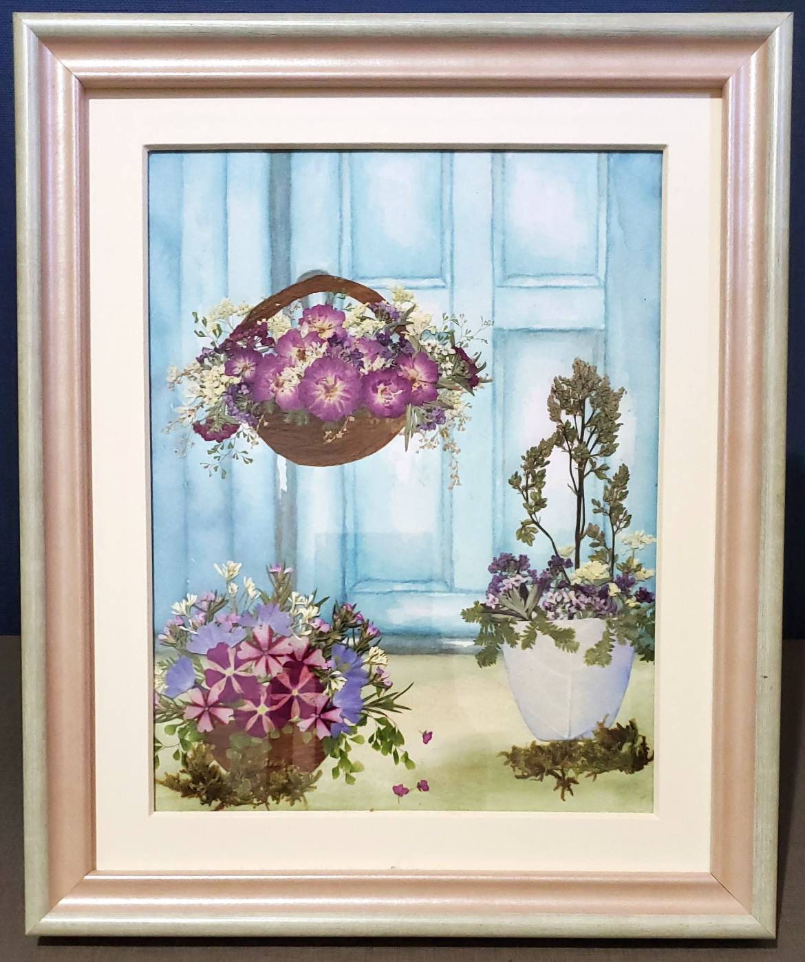 押し花額 『リース風』（ハンドメイド） 押し花額 『リース風』（ハンドメイド）｜押し花額 『リース風