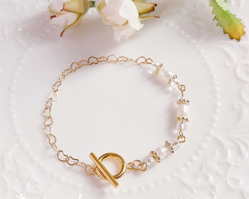 【Noel】天然ケシパールのマンテルブレスレット Noel様専用】天然ケシパールのマンテルブレスレット