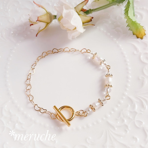 【Noel】天然ケシパールのマンテルブレスレット Noel様専用】天然ケシパールのマンテルブレスレット