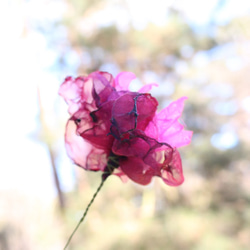 ローズピンク｜カラフルオーガンジーのアートフラワー【造花】 7枚目の画像
