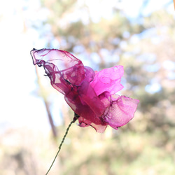 ローズピンク｜カラフルオーガンジーのアートフラワー【造花】 8枚目の画像