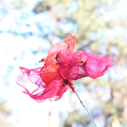 オレンジ 火花｜カラフルオーガンジーのアートフラワー【造花】 8枚目の画像
