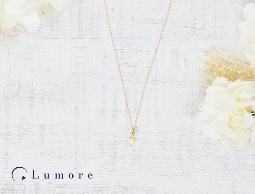 [k14gf]小さなクロスネックレス