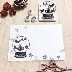 【早割クリスマス2023】雪の結晶が舞う☆クリスマス・スノードーム☆［受注製作］ 2枚目の画像