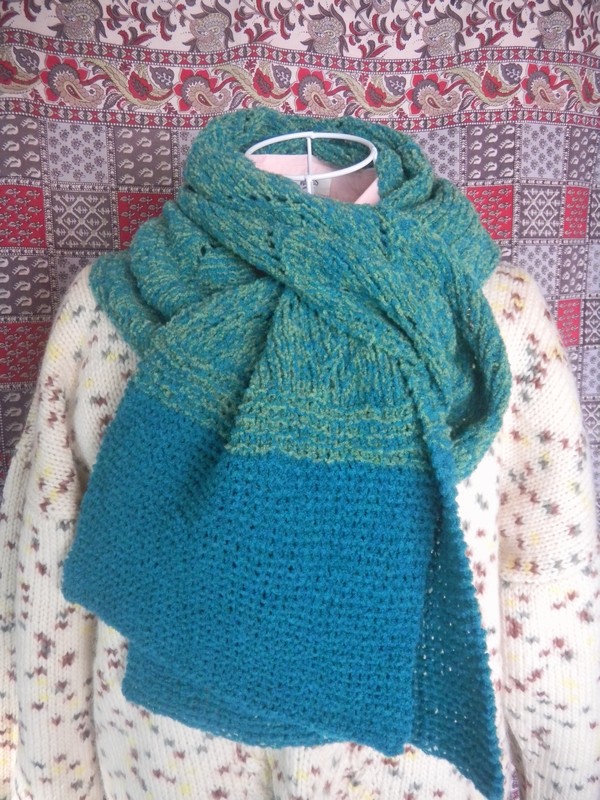 ＊手編み＊マフラー＊グリーン系