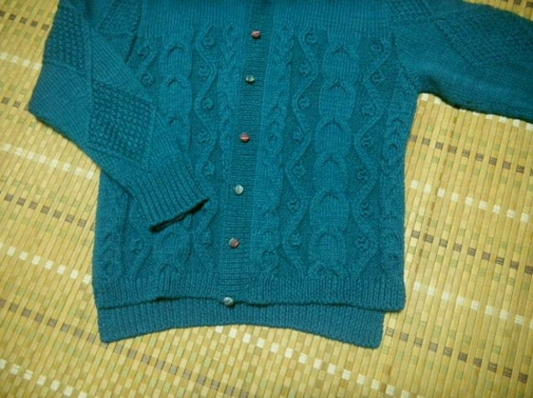 手編み＊カーディガン＊日本製ウール１００％ 7枚目の画像