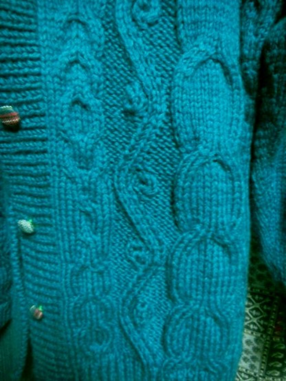 手編み＊カーディガン＊日本製ウール１００％ 8枚目の画像