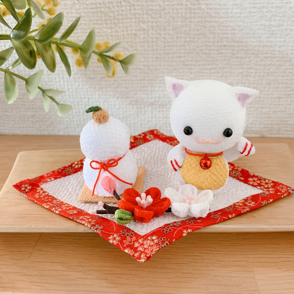 大猫 端午の節句 鯉のぼり ネコ ねこ ハンドメイド 手作り 縮緬 招き猫