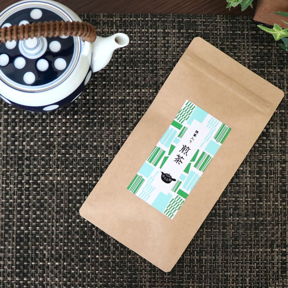 抹茶入り煎茶　茶葉　100ｇ　京都宇治　藤本茶舗　お茶 2枚目の画像