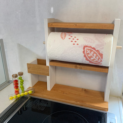 コストコ用 キッチンペーパーホルダー、スパイスラック 4枚目の画像