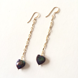 SALE♡Heart Pearl Earrings 1枚目の画像