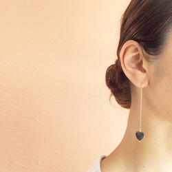 SALE♡Heart Pearl Earrings 3枚目の画像